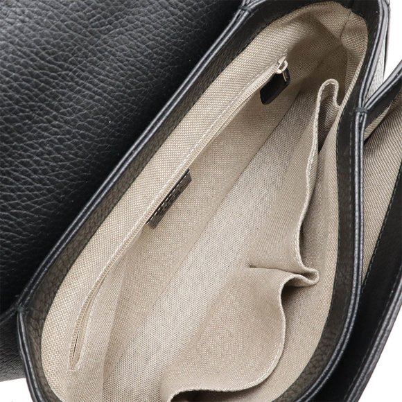 GUCCI Interlocking G Handbag Chain Shoulder Bag Black 510302 - Picture 9 of 10